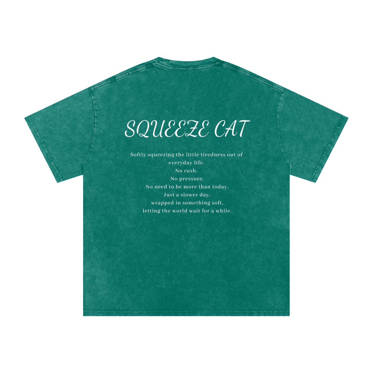 SQUEEZECAT「NO RUSH」 COTTON TEE