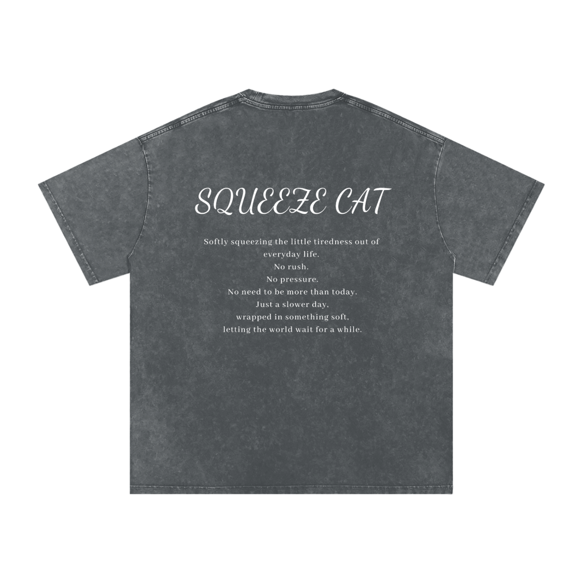 SQUEEZECAT「NO RUSH」 COTTON TEE
