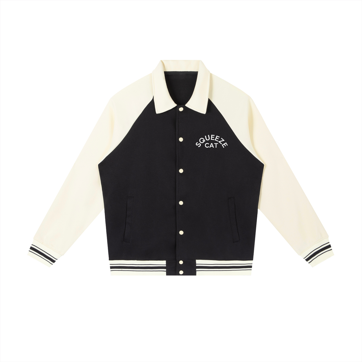 CONTRAST RAGLAN SLEEVE CAT JACKET